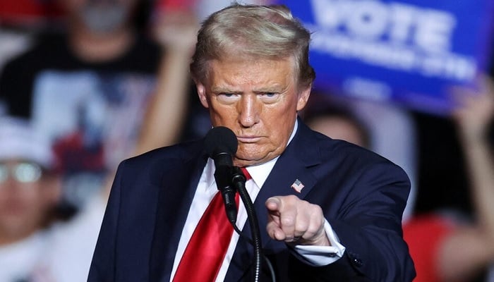 US President Donald Trump gestures during a rally. —Reuters/File